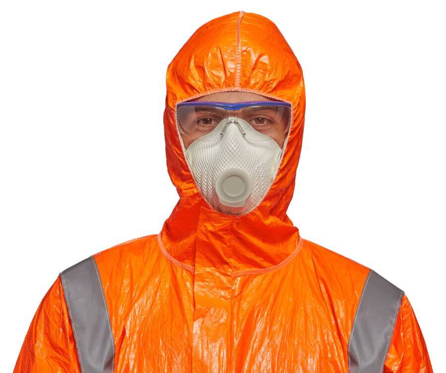 Tyvek® 500 HV Typ 127 D15576908 Größe XXL Farbe warnorange Ausführung ohne Füßlinge
