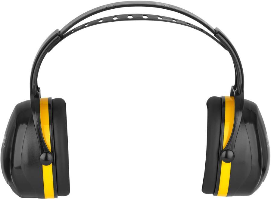 Schwarze und gelbe Noise-Cancelling-Kopfhörer mit modernem Design, ausgestattet mit gepolstertem Kopfbügel und Ohrmuscheln für maximalen Tragekomfort.