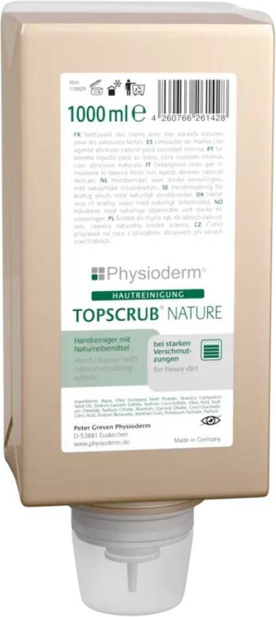 Handreiniger TOPSCRUB® NATURE 14123-029 Inhalt 1 l Ausführung parfümiert Gebinde Varioflasche geeignet für Spender VARIO