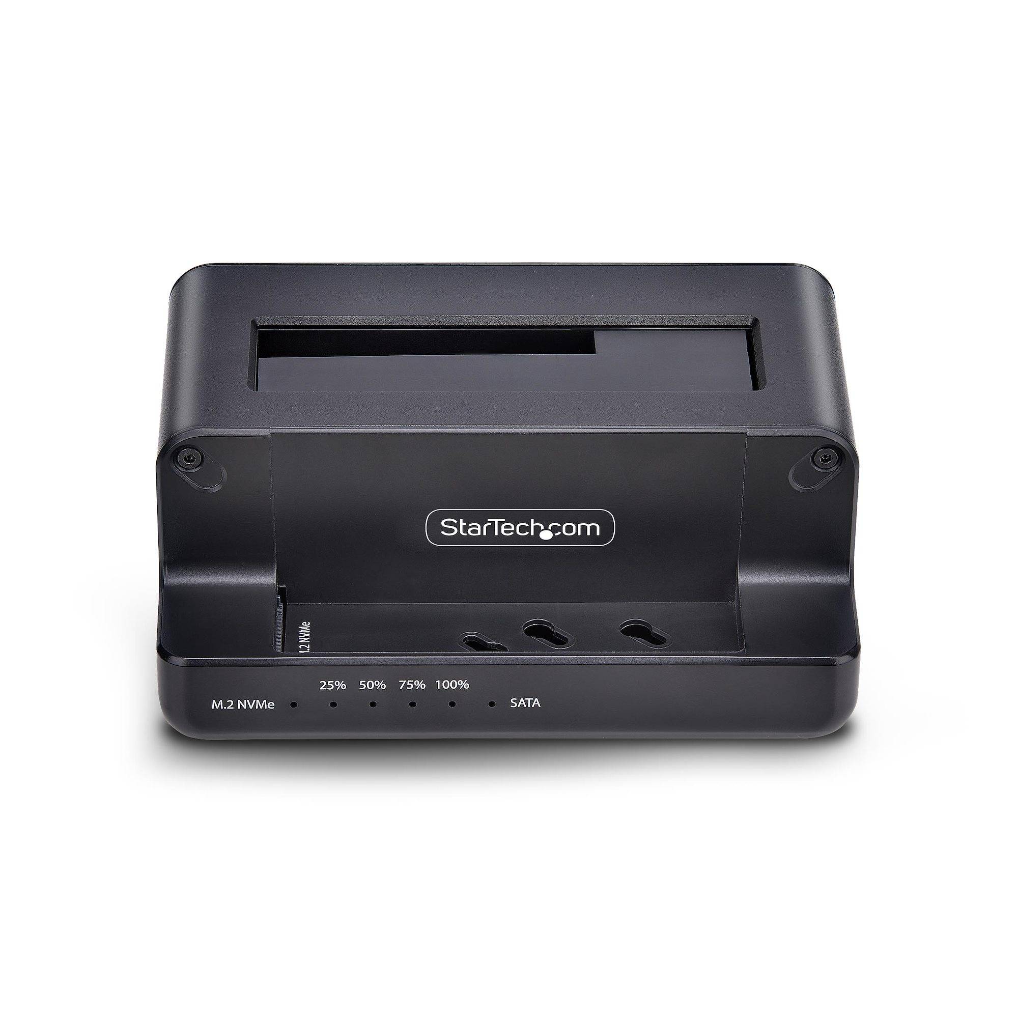 StarTech.com M.2 NVMe to 2.5/3.5"" SATA Drive Duplicator, Dual Bay Cloner - Solid State / Festplattenduplikator - 2