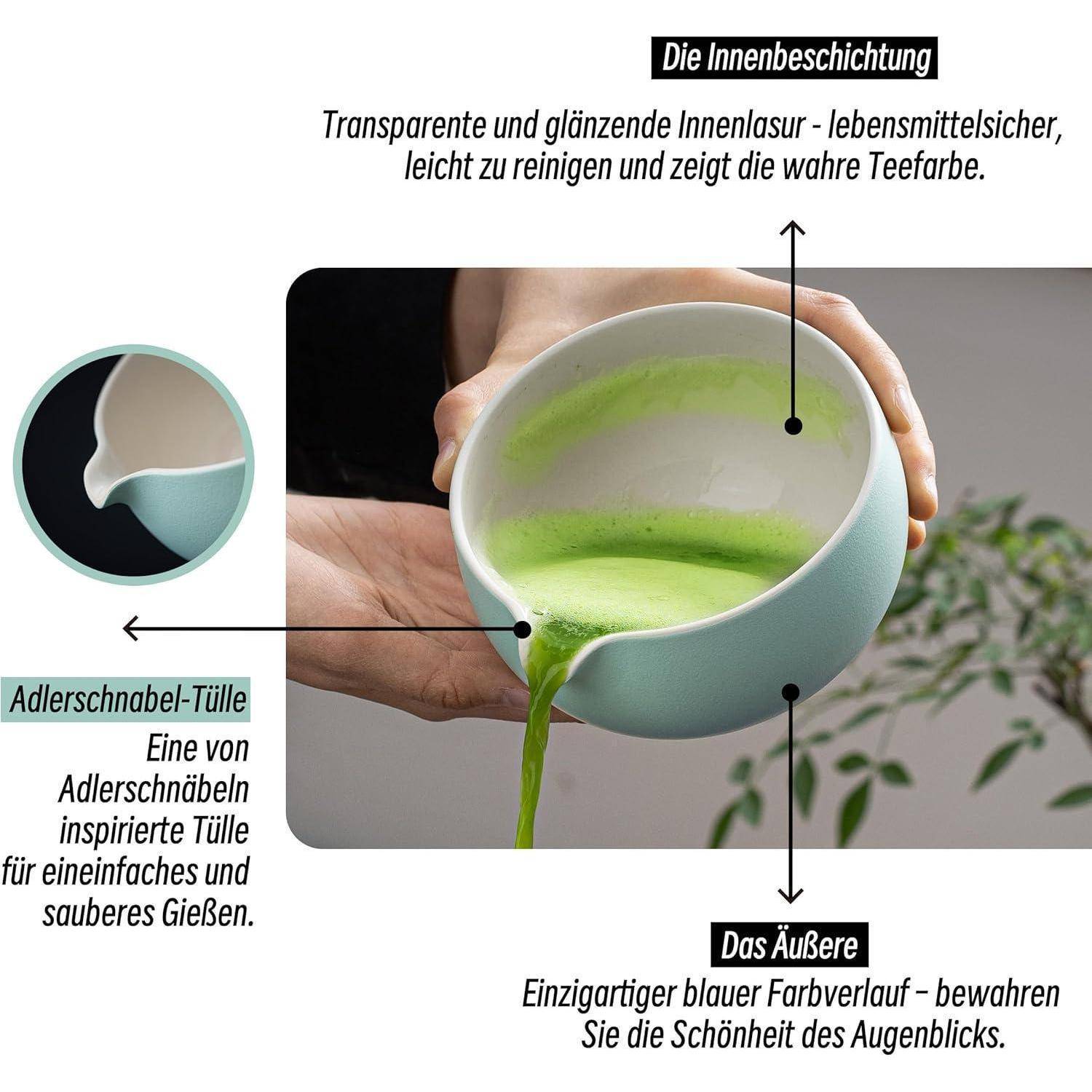 Japanische Matcha-Schüssel Keramik Schneebesenhalter 530 ml
