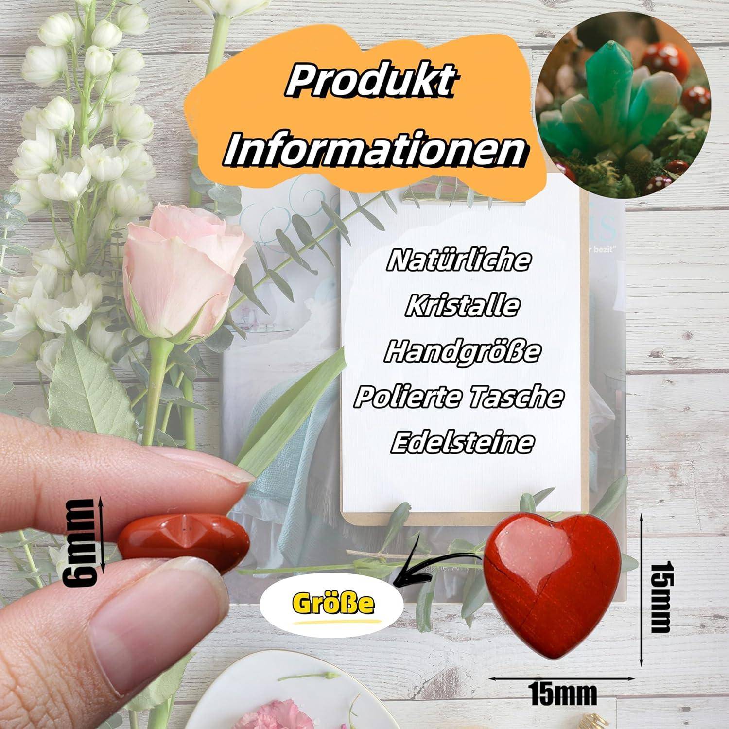 20er Opal Herz Edelsteine Set Naturstein Kristalle Reiki 0,6 Zoll