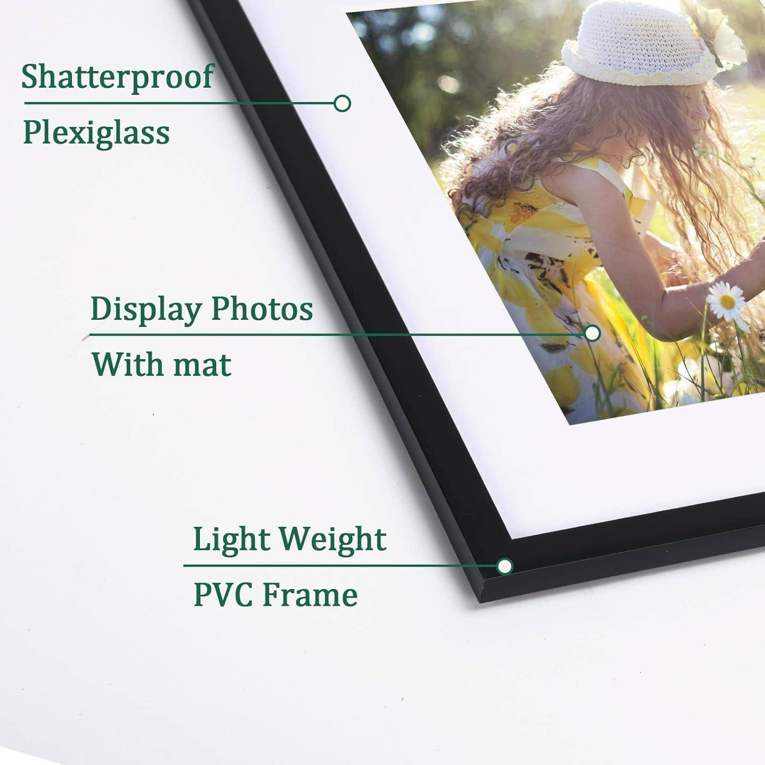 Splitterfreies Plexiglas, Fotos mit Passepartout präsentieren, leichter PVC-Rahmen