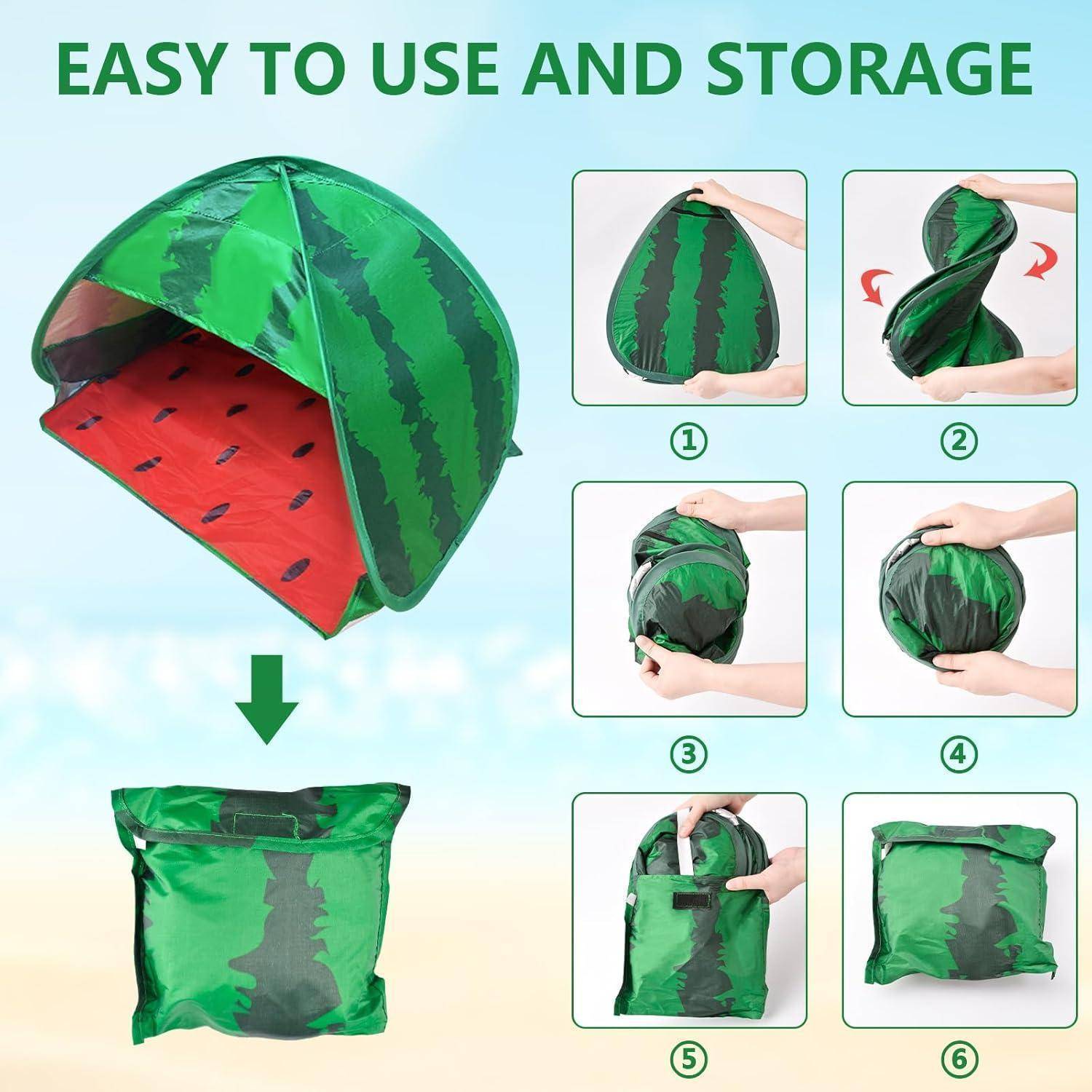 Hundestrandzelt Sonnenschutz Wassermelone Pop-up Mini Strandzelt
