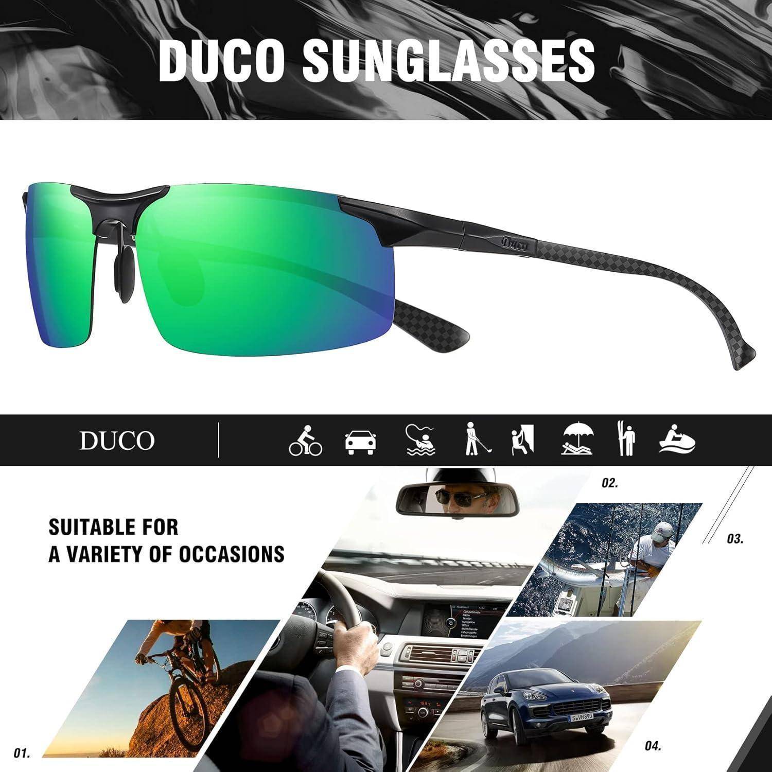 Schlanke grüne Sonnenbrille mit 