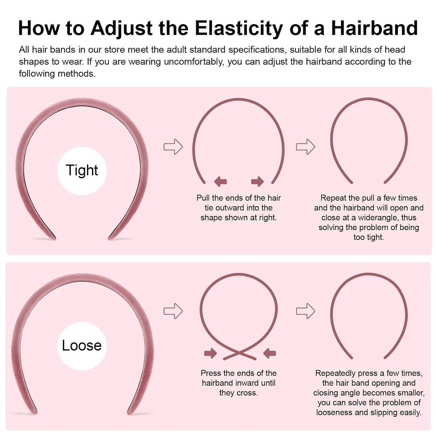 „Anleitung zum Anpassen der Elastizität eines Haarbandes