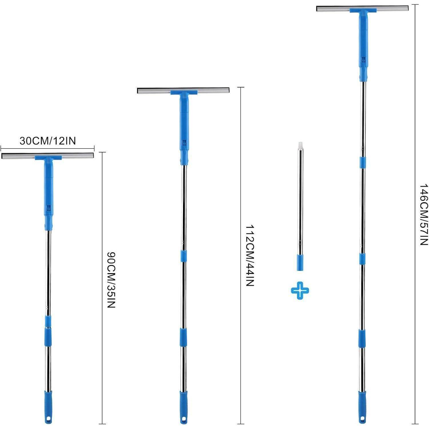 Ausziehbare Fensterschieber-Systemlänge mit drei Längenoptionen: 90cm/35 Zoll, 112cm/44 Zoll und 146cm/57 Zoll. Inklusive eines T-förmigen Griffes.