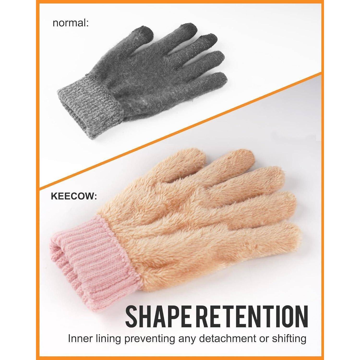 Grauer Handschuh mit Aufschrift 