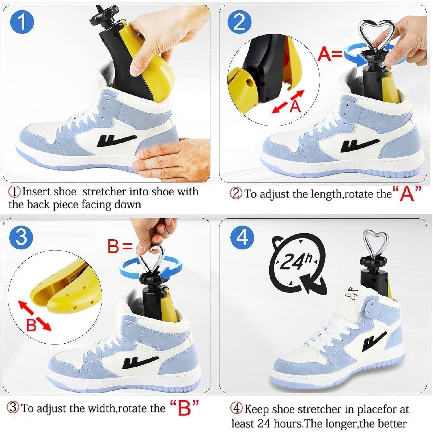 Schuhspanner Schuhdehner Schuhlöffel 4Wege Damen Herren Gelb(43-47)