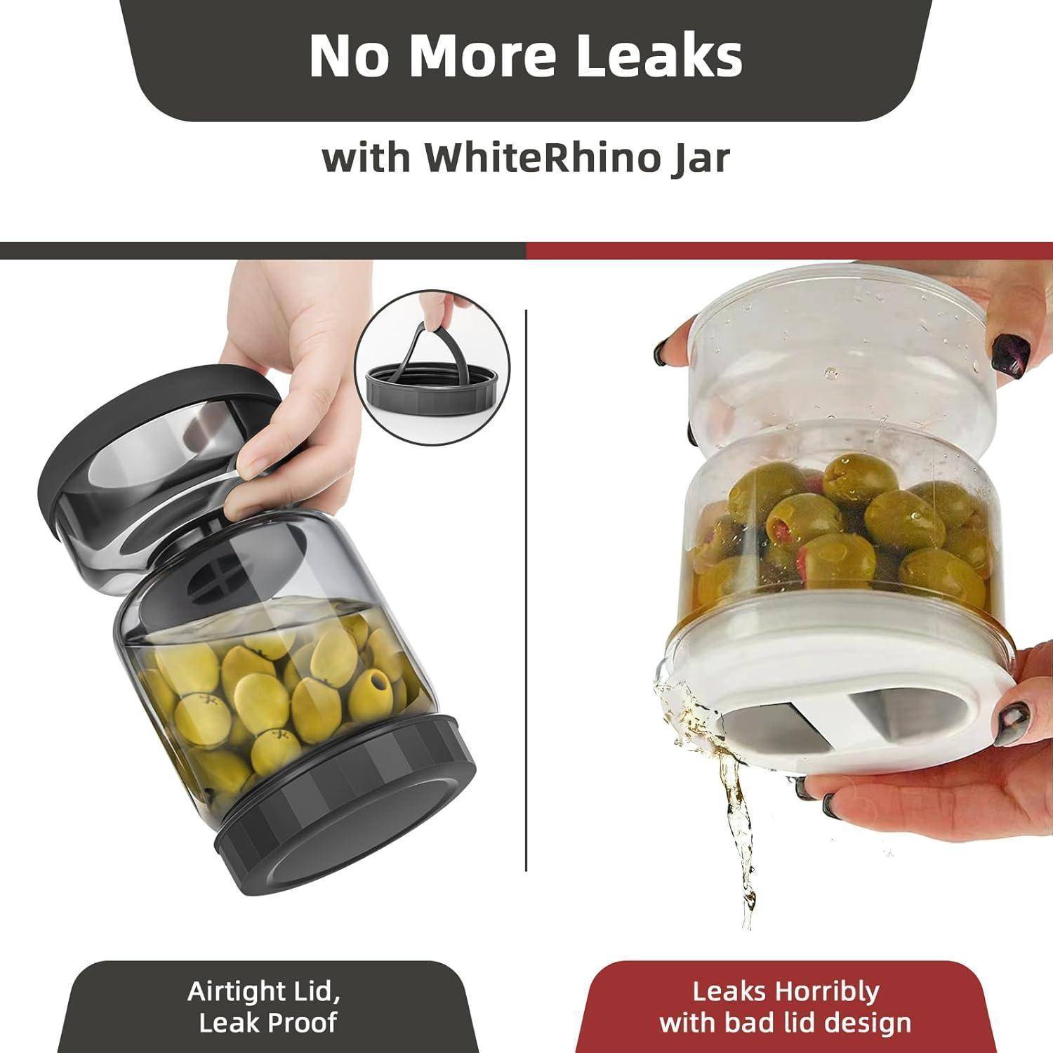 „Keine Lecks mehr mit WhiteRhino Jar.