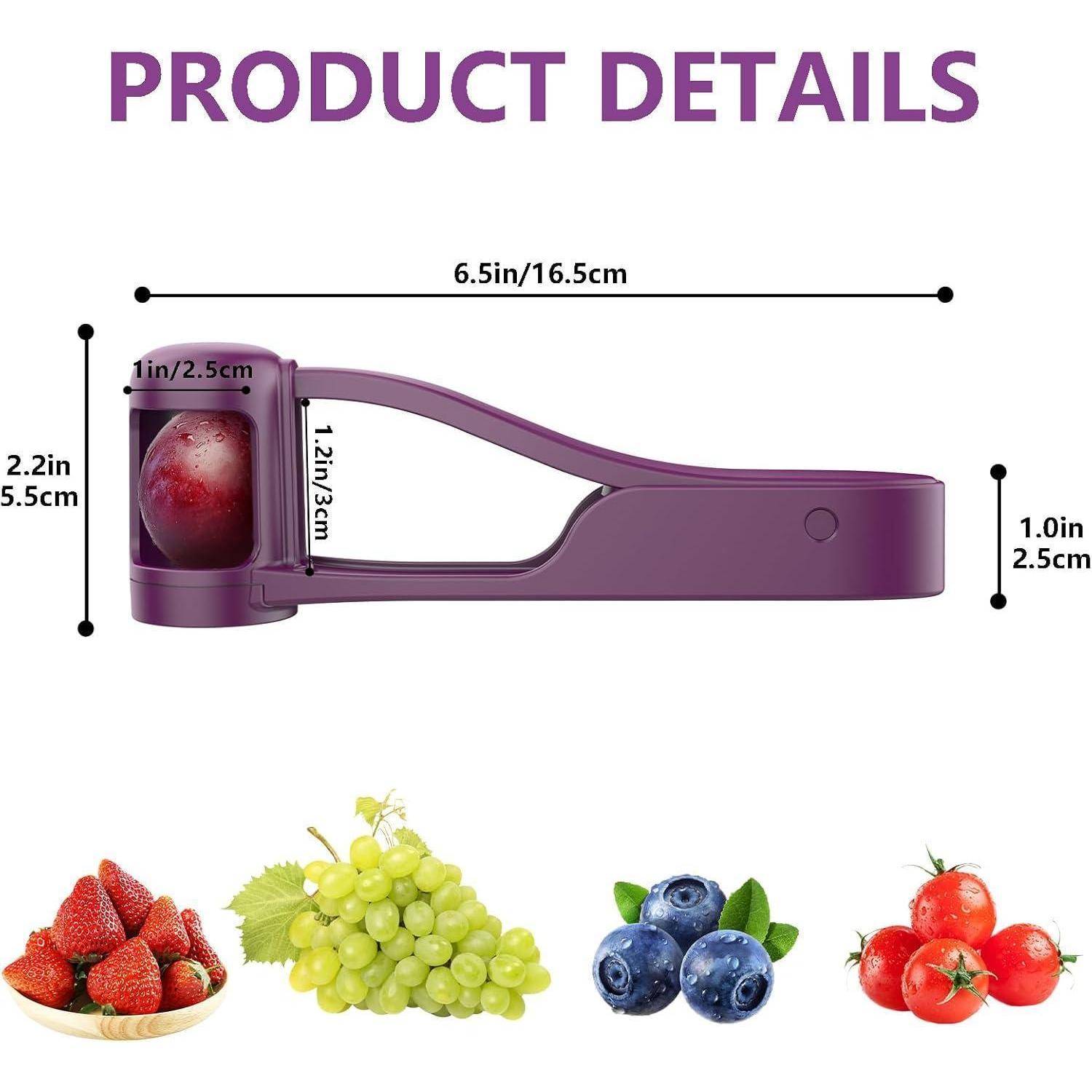 Traubenschneider Obstschneider Baby Edelstahl Küchenhelfer Violett