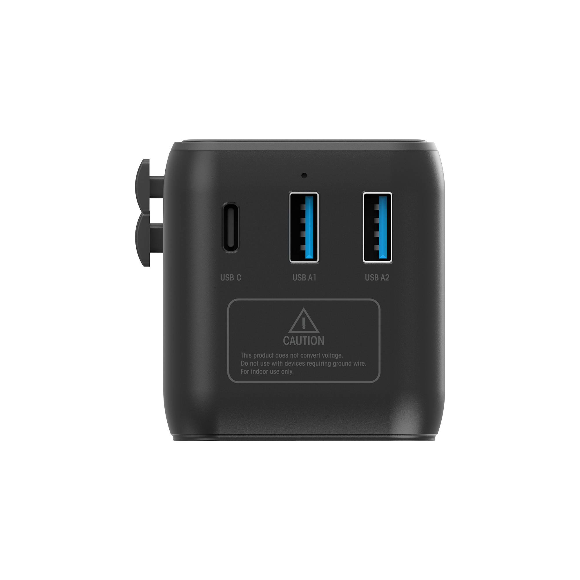 Ladegerät XLayer Reisestecker weltweit 2 x USB Typ-A 1 x USB Typ-C 20W