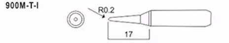 R0.2' kennzeichnet eine abgerundete Kante mit einem Radius von 0,2 an einer Ecke einer rechteckigen Form mit der Bezeichnung '17'.