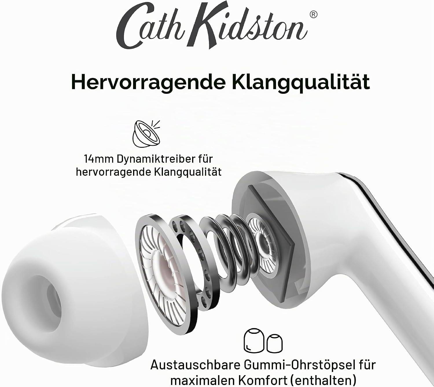 Cath Kidston Kabellose Ohrhörer Bluetooth TWS 5.3 für iPhone & Android ENC - Floral Blau
