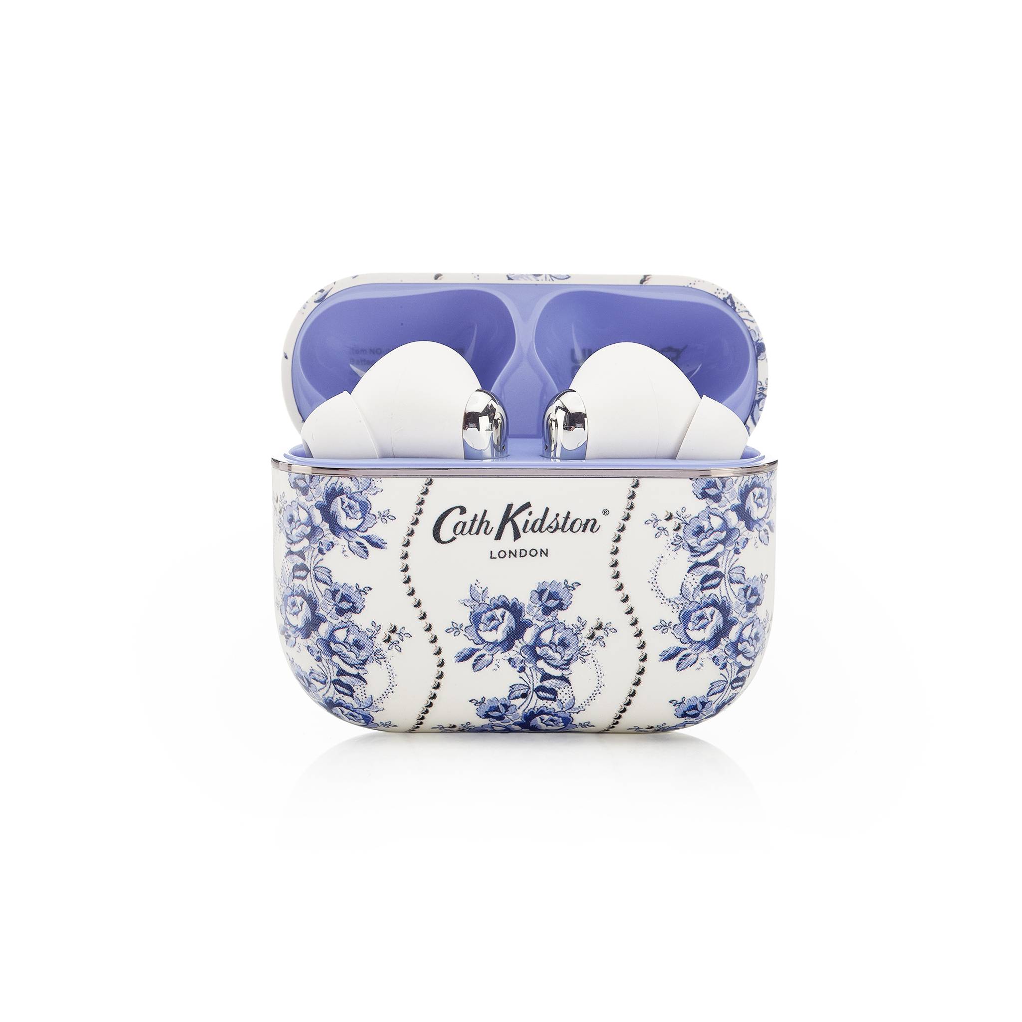 Cath Kidston Kabellose Ohrhörer Bluetooth TWS 5.3 für iPhone & Android ENC - Floral Blau