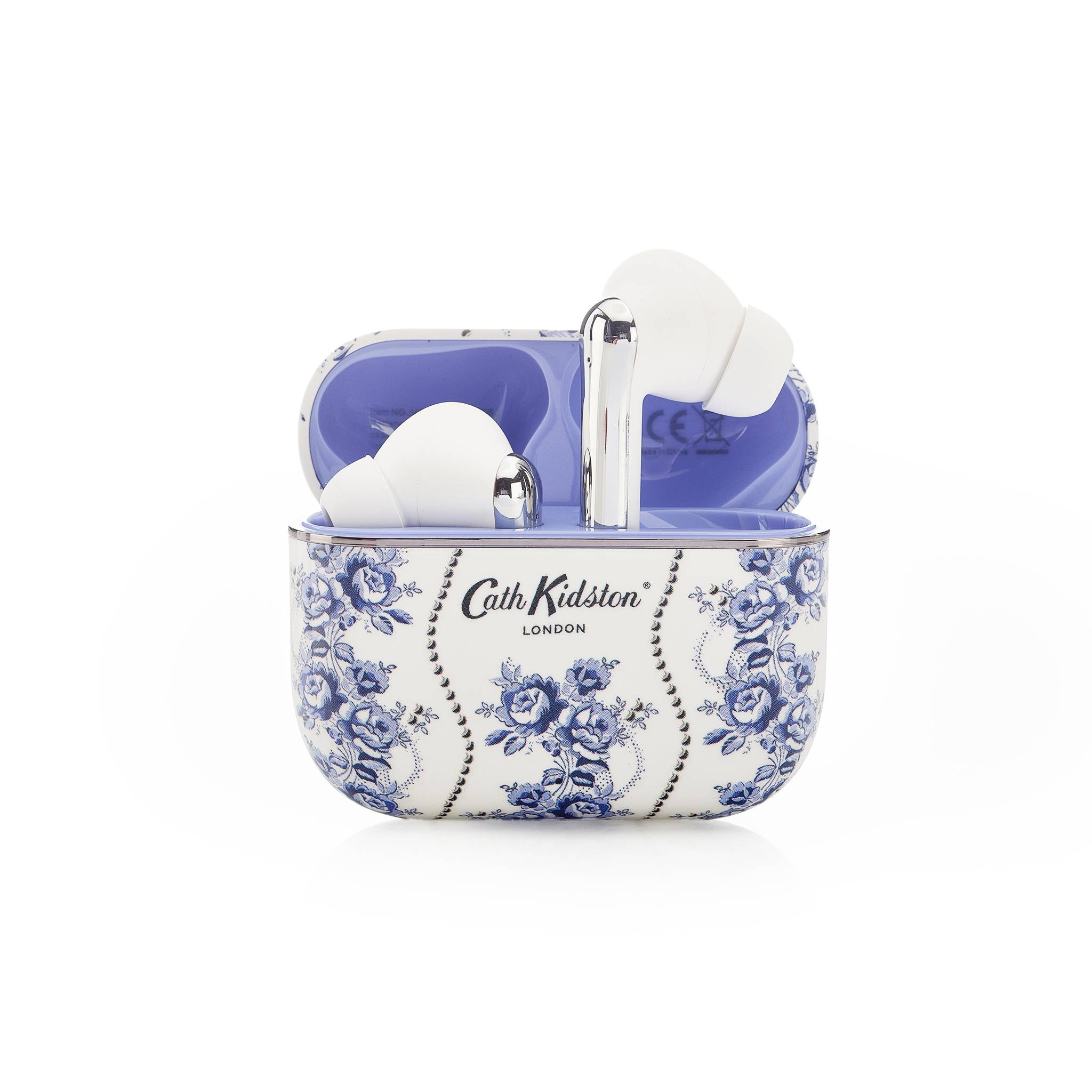 Cath Kidston Kabellose Ohrhörer Bluetooth TWS 5.3 für iPhone & Android ENC - Floral Blau