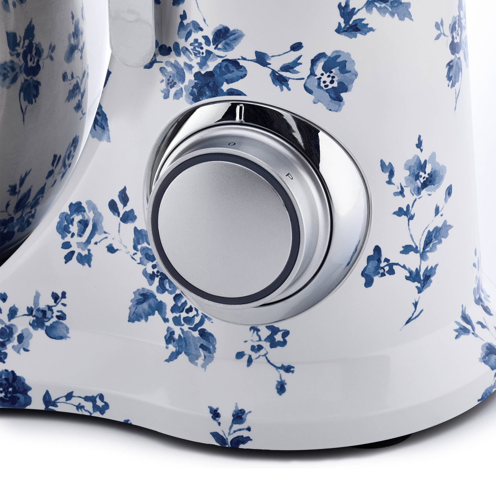 Laura Ashley -Küchenmaschine 1300W, 10 Geschwindigkeiten ,4.5L Edelstahlschüssel, Rührhaken, Knethaken, Schneebesen, transparenter Spritzschutzdeck