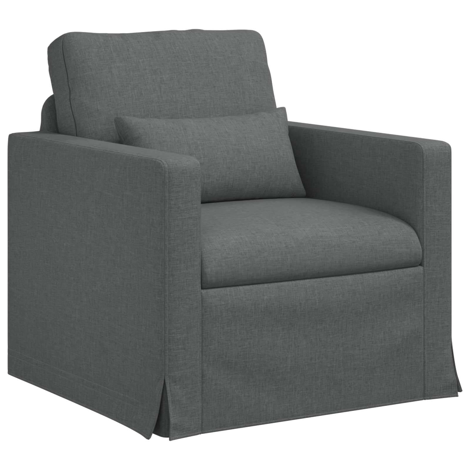 vidaXL Sofa Set 2 pcs Dunkelgrau 198 x 78 x 80 cm Stoff