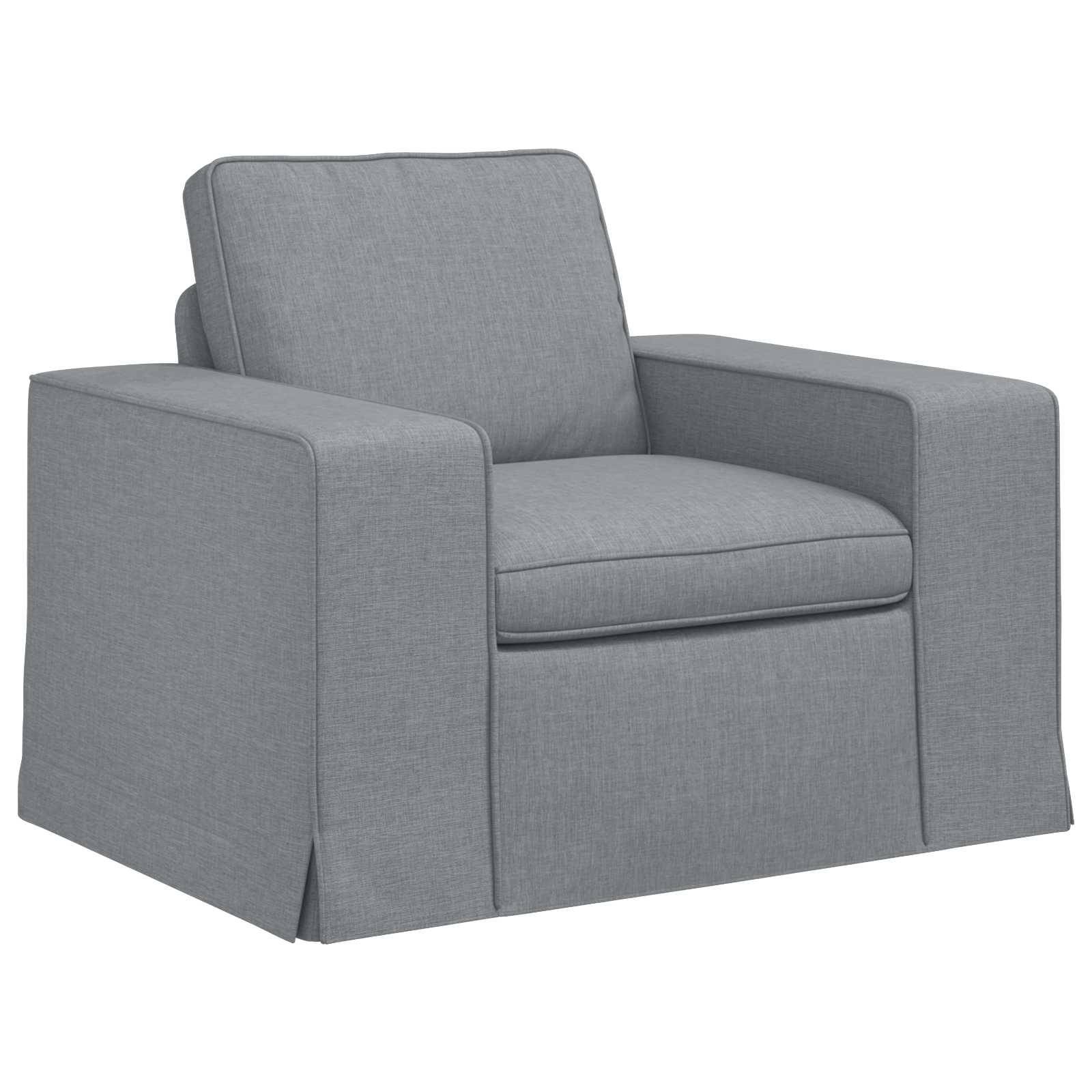 vidaXL Sofa Set 2 pcs Hellgrau 162 x 80 x 82 cm Stoff