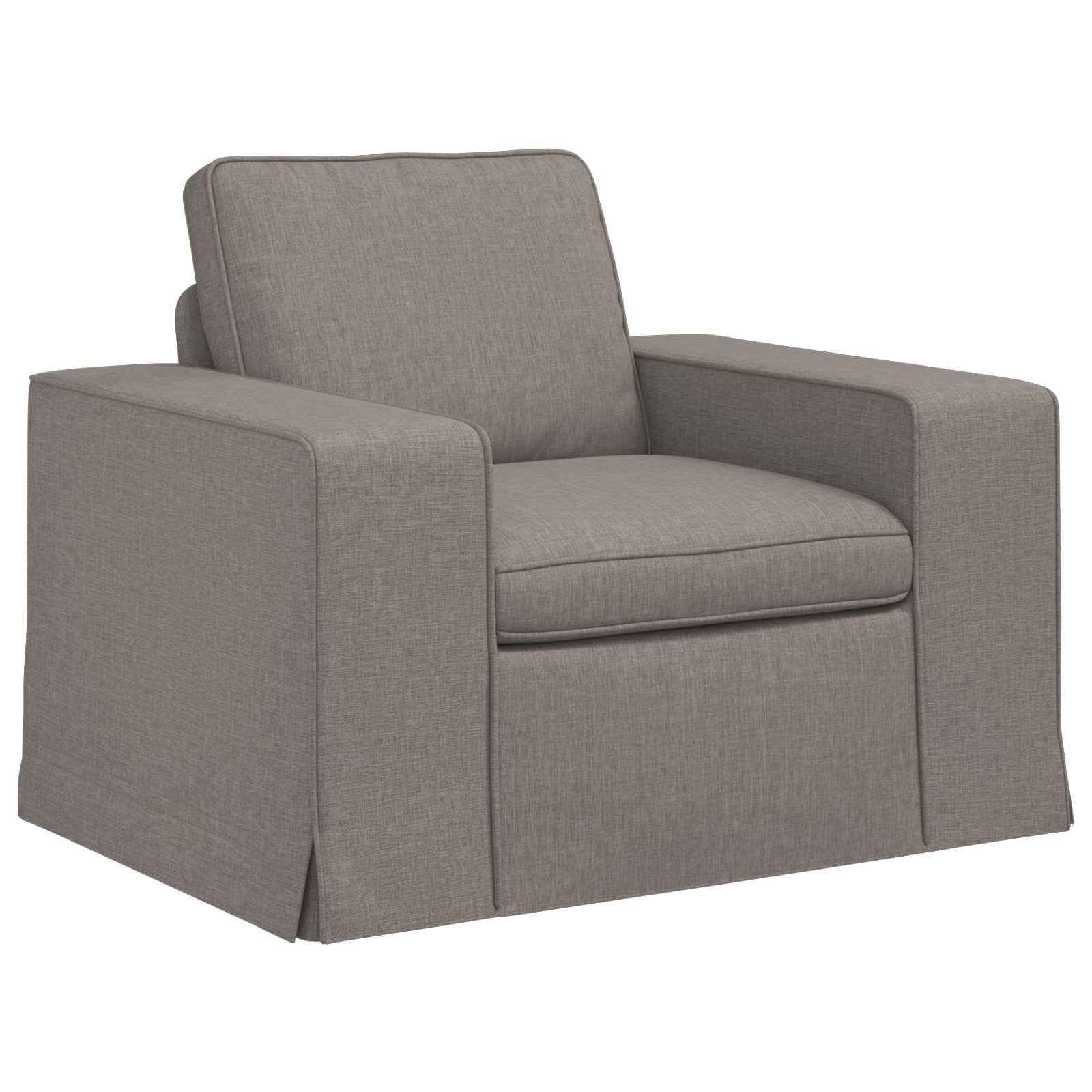 vidaXL Sofa Set 2 pcs Taupe 222 x 80 x 82 cm Stoff
