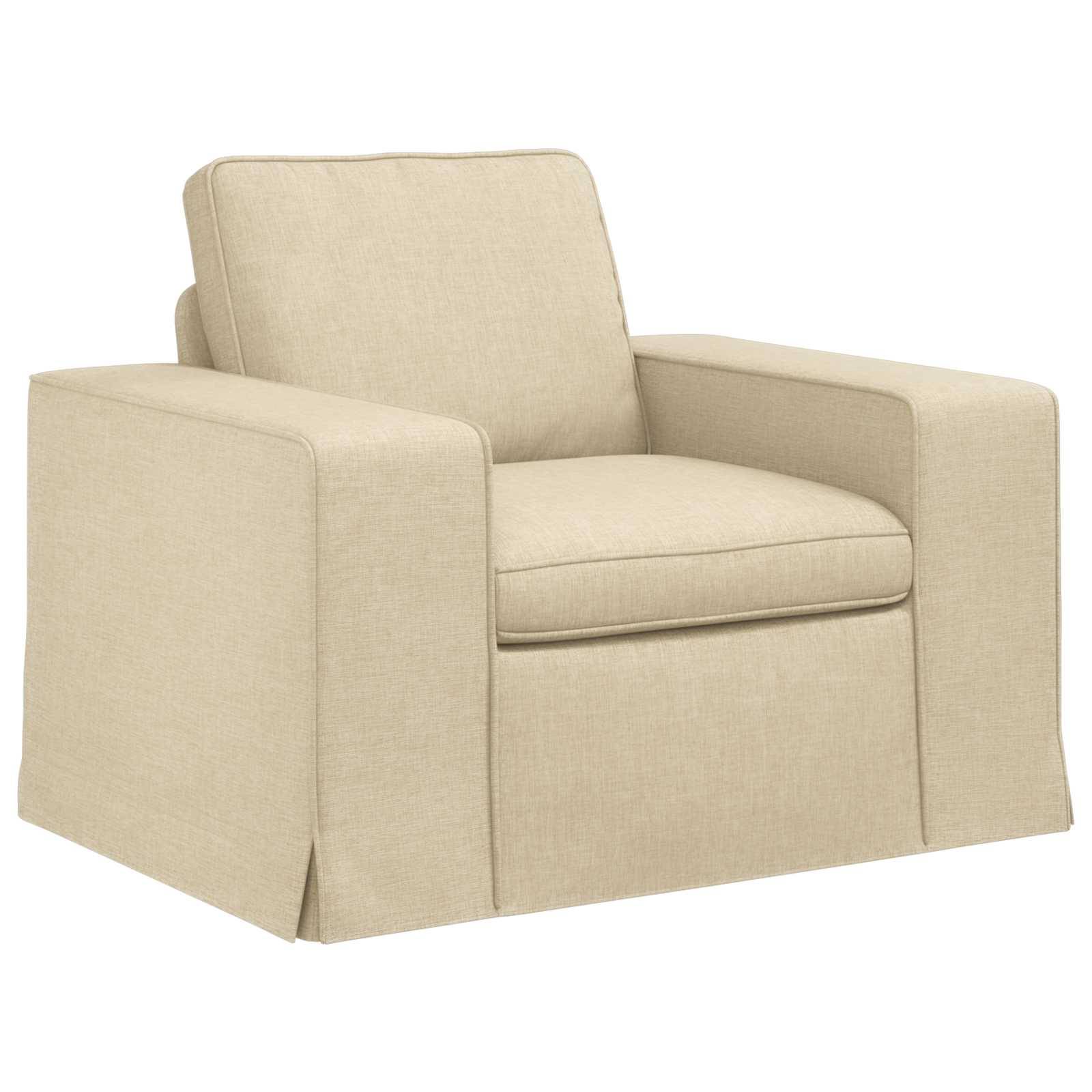 vidaXL Sofa Set 2 pcs Creme 222 x 80 x 82 cm Stoff