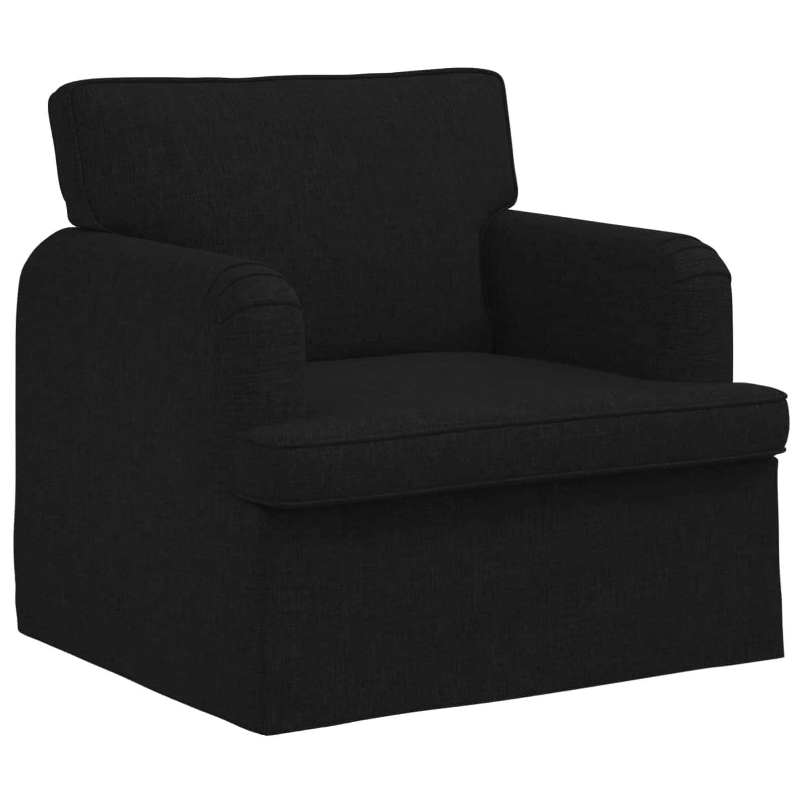 vidaXL Sofa Set 2 pcs Schwarz 201 x 80 x 85 cm Stoff