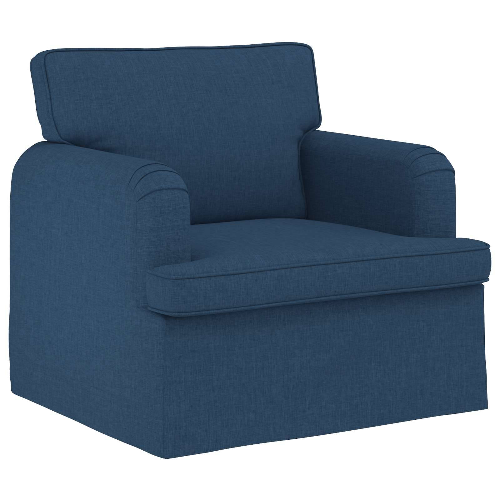 vidaXL Sofa Set 2 pcs Blau 162 x 80 x 85 cm Stoff