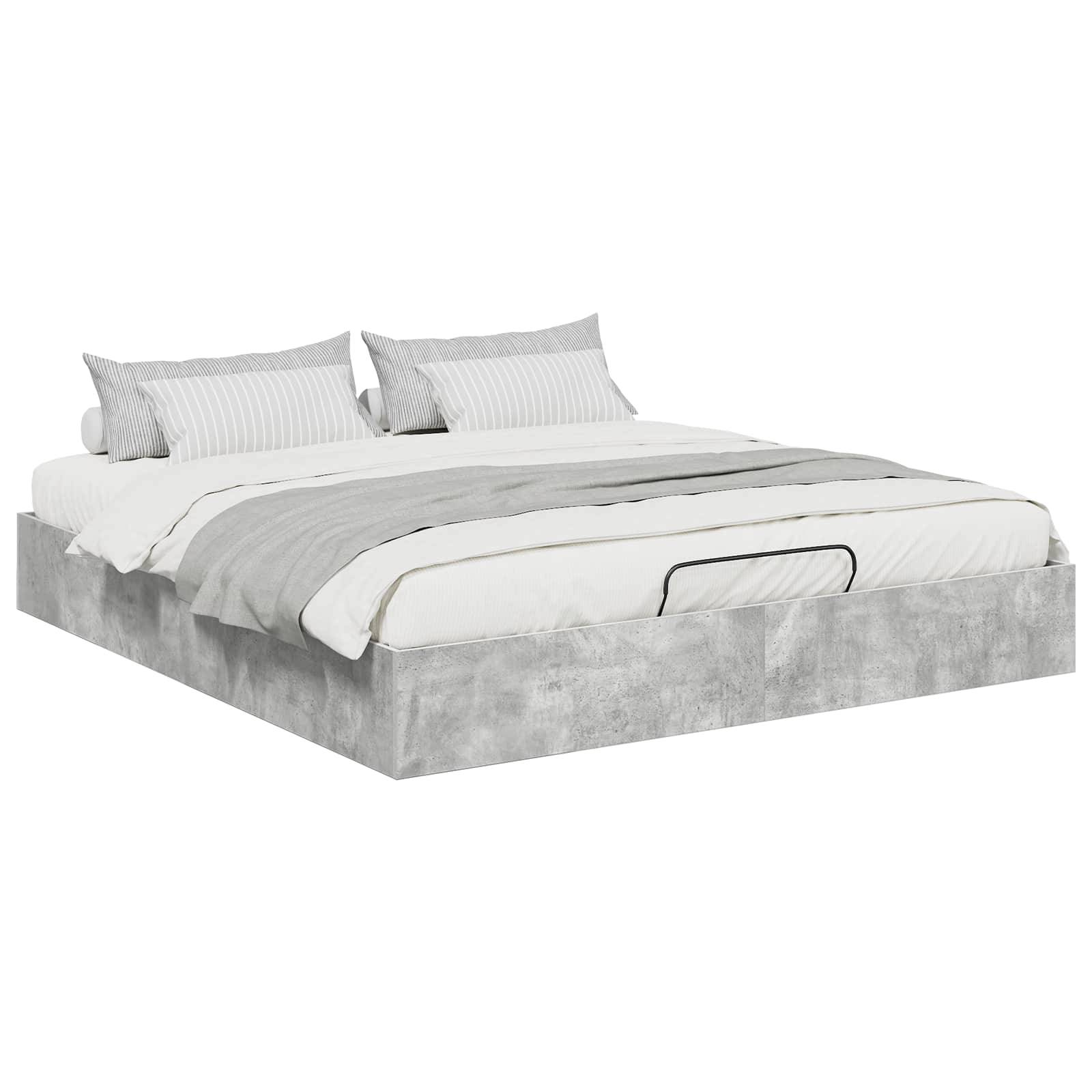 vidaXL Ottoman Bettgestell Beton 203 x 180 x 25 cm Holzwerkstoff