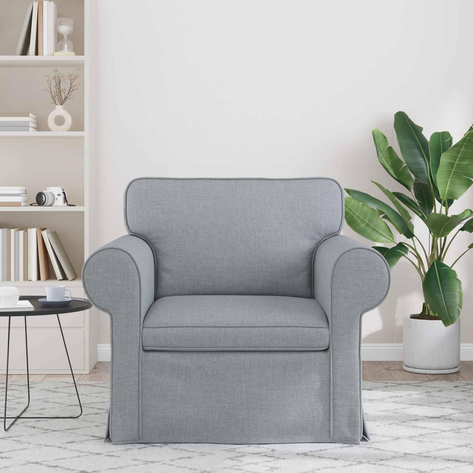 vidaXL Sofa Hellgrau 95 x 82 x 80 cm Stoff