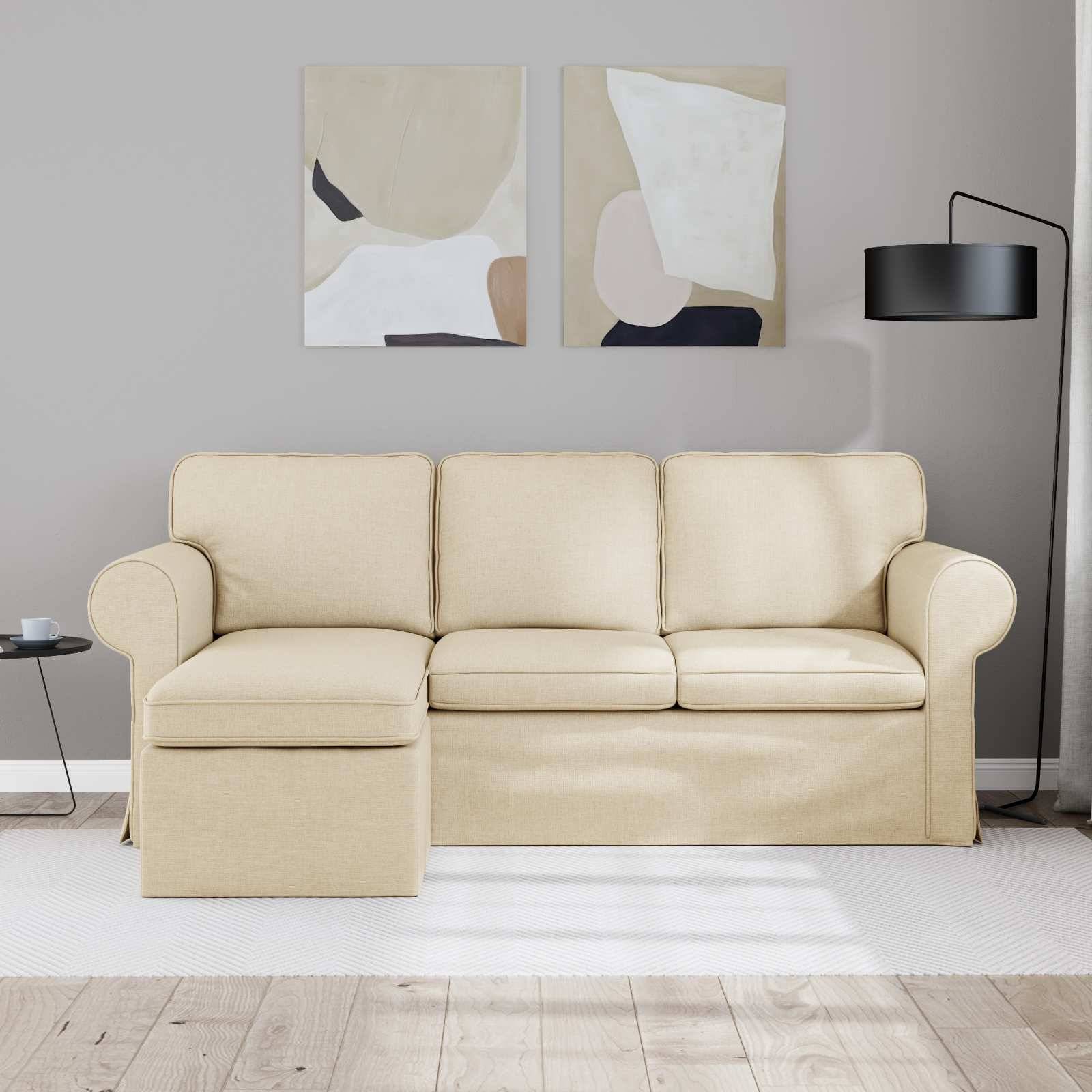 vidaXL Sofa Creme 195 x 138 x 80 cm Stoff
