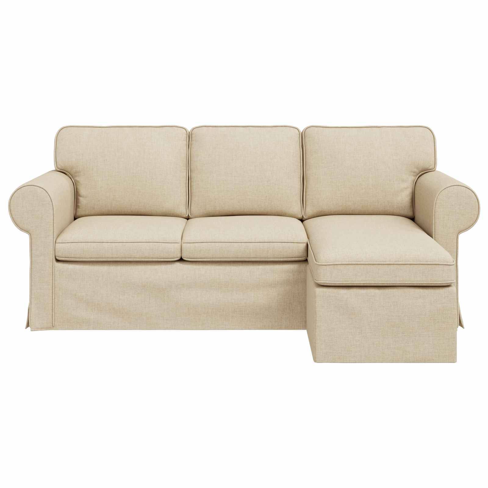 vidaXL Sofa Creme 195 x 138 x 80 cm Stoff