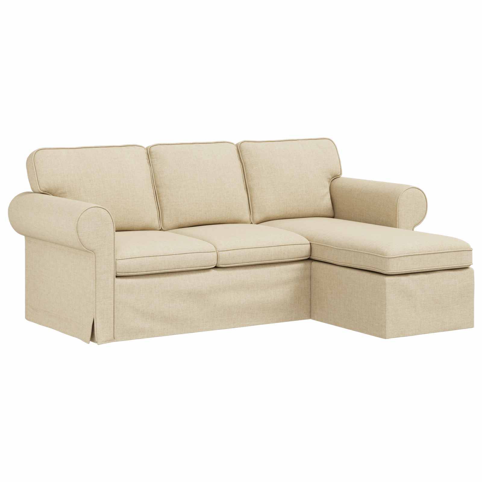 vidaXL Sofa Creme 215 x 138 x 80 cm Stoff