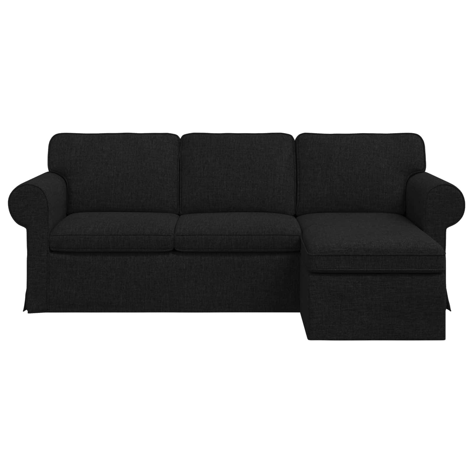 vidaXL Sofa Schwarz 215 x 138 x 80 cm Stoff