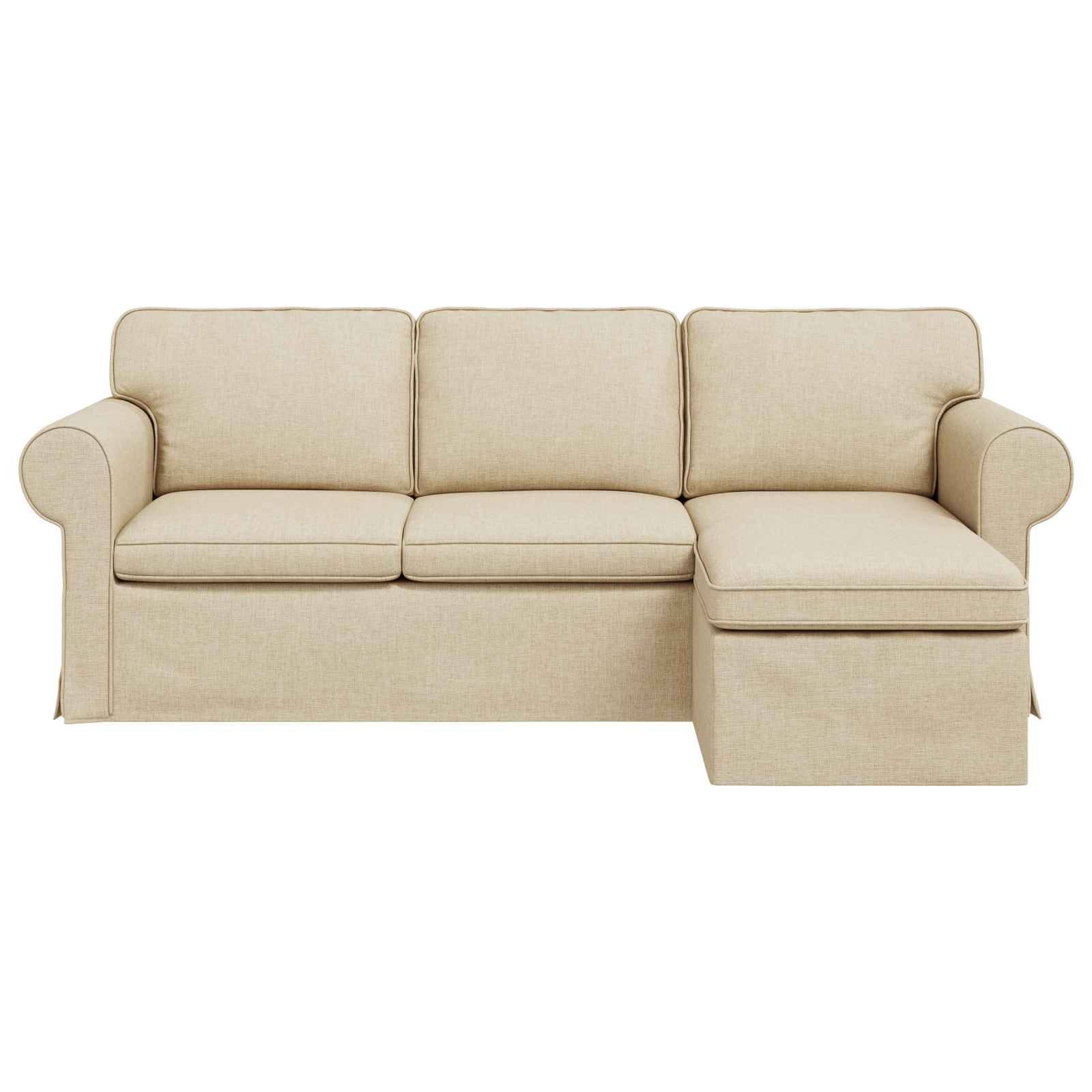 vidaXL Sofa Creme 215 x 138 x 80 cm Stoff