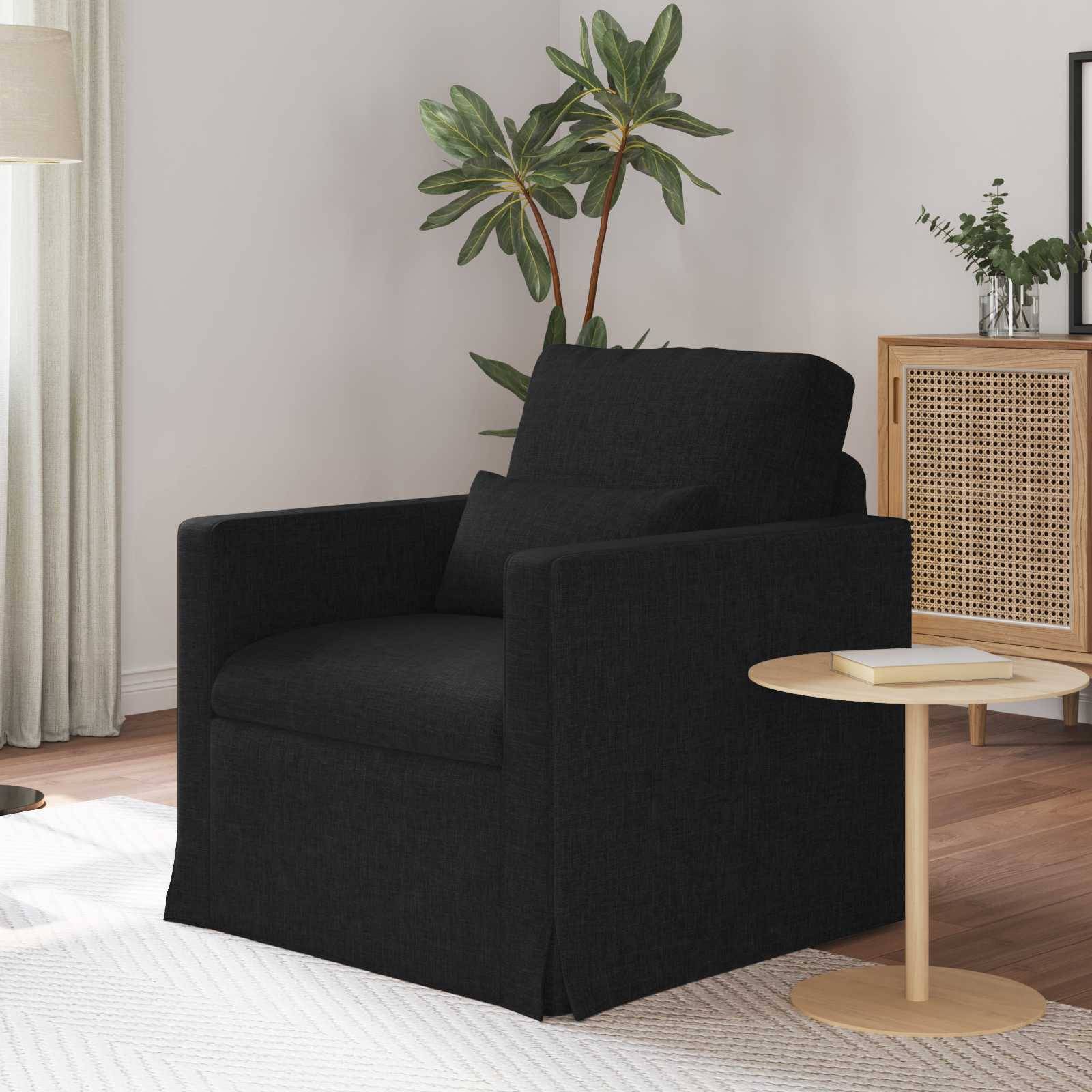 vidaXL Sofa Schwarz 78 x 78 x 80 cm Stoff