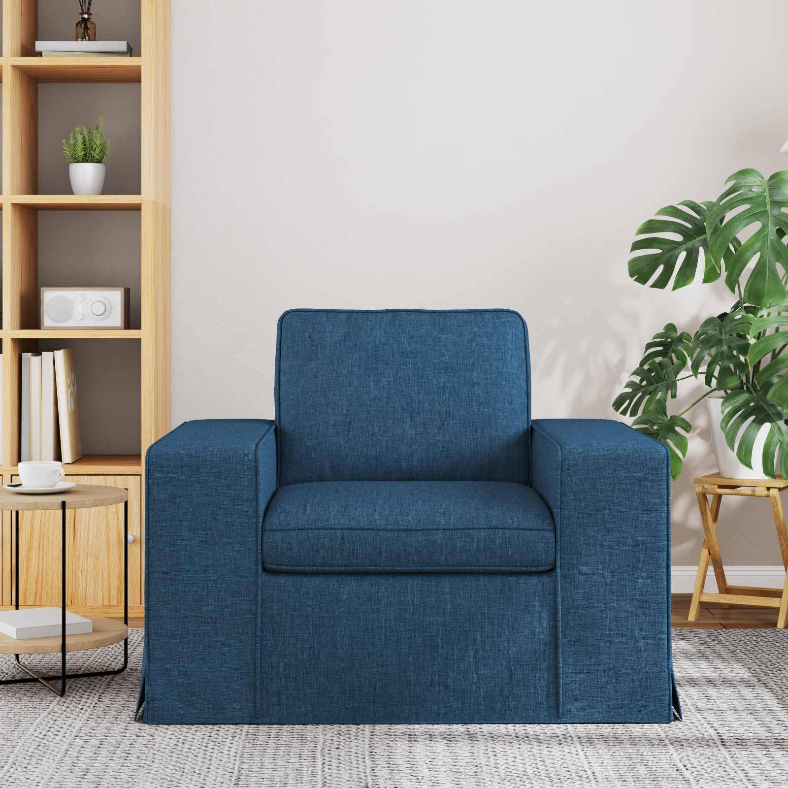 vidaXL Sofa Blau 103 x 80 x 82 cm Stoff