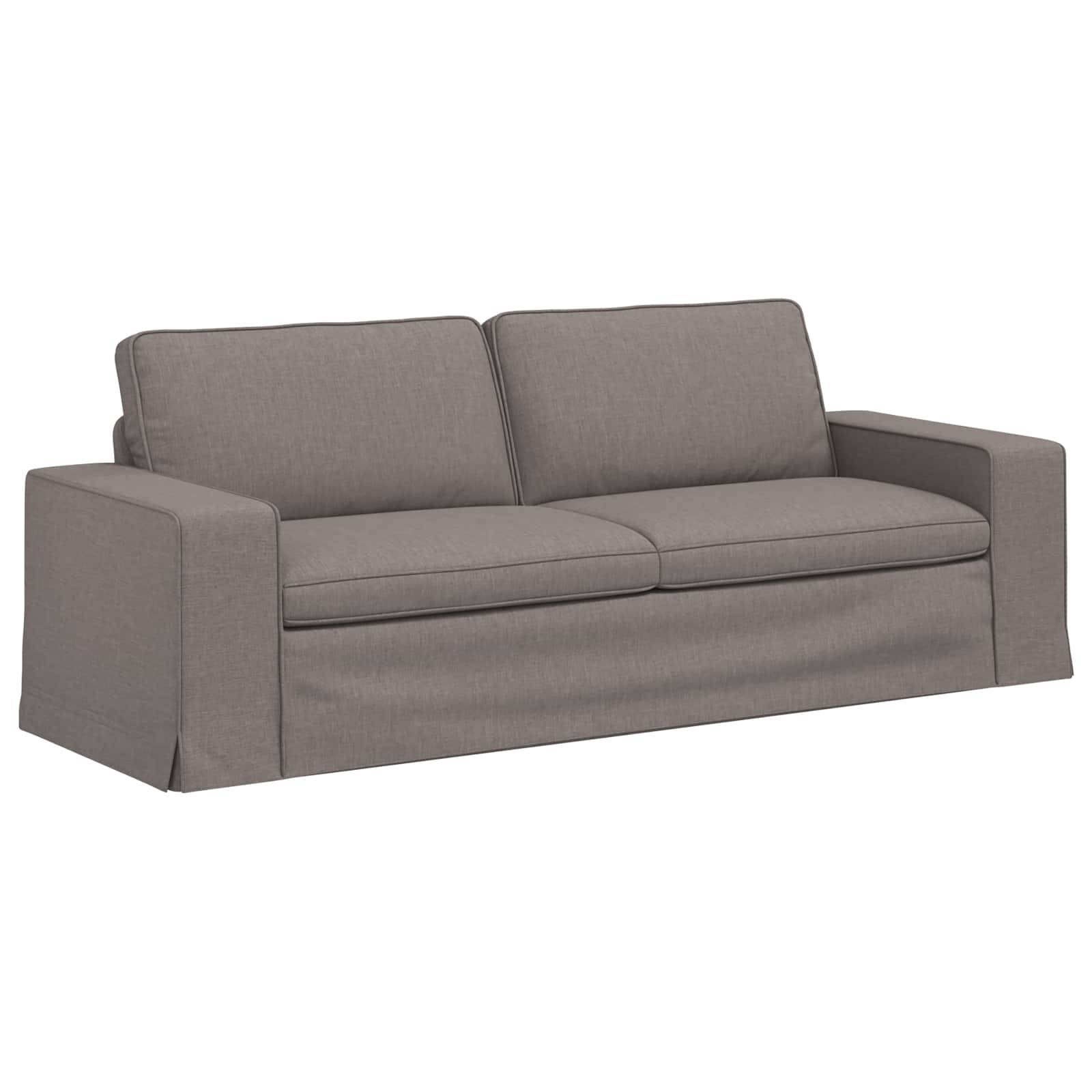 vidaXL Sofa Taupe 222 x 80 x 82 cm Stoff