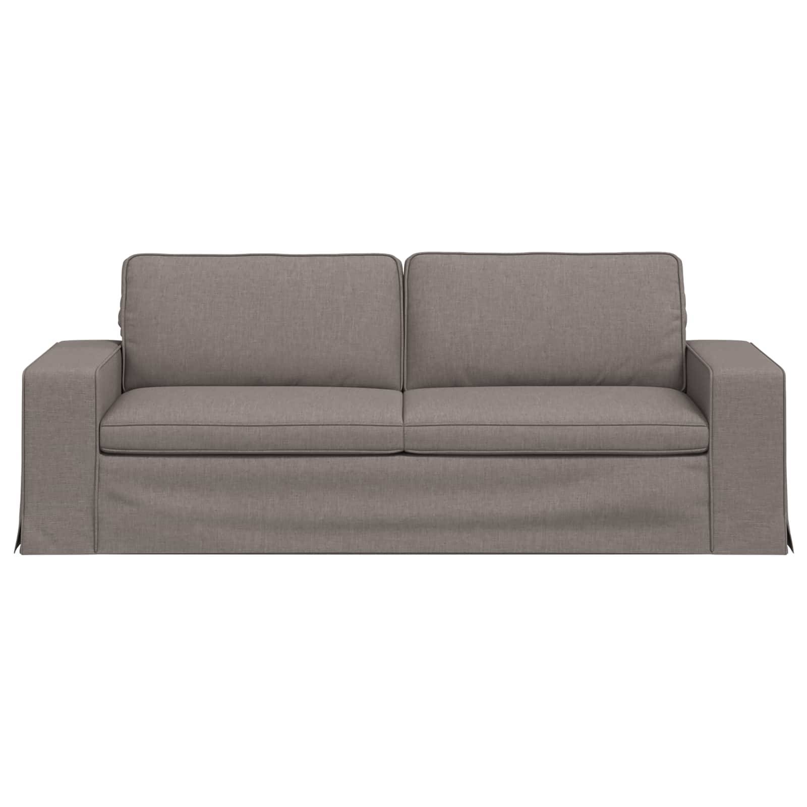 vidaXL Sofa Taupe 222 x 80 x 82 cm Stoff