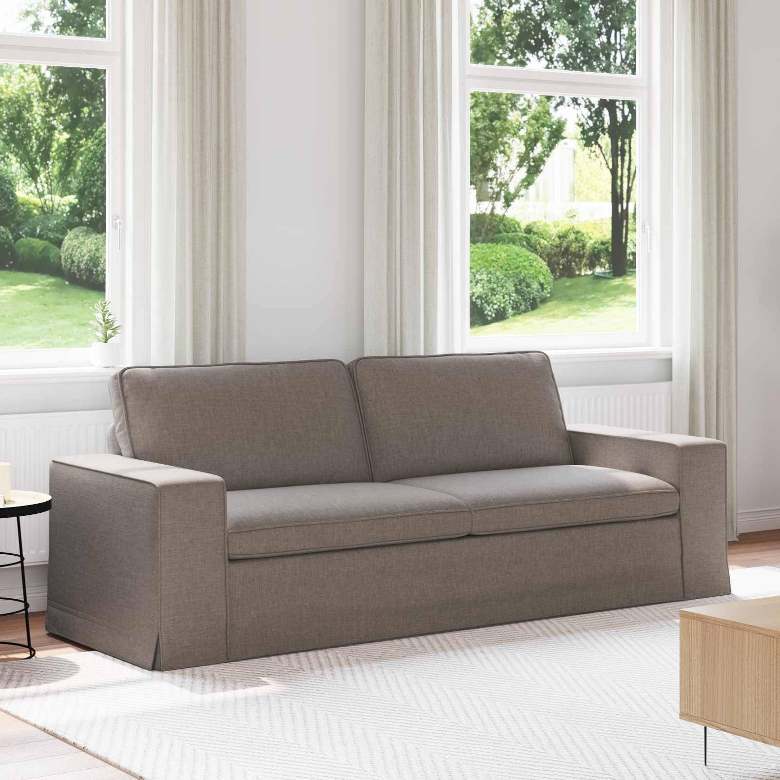 vidaXL Sofa Taupe 222 x 80 x 82 cm Stoff