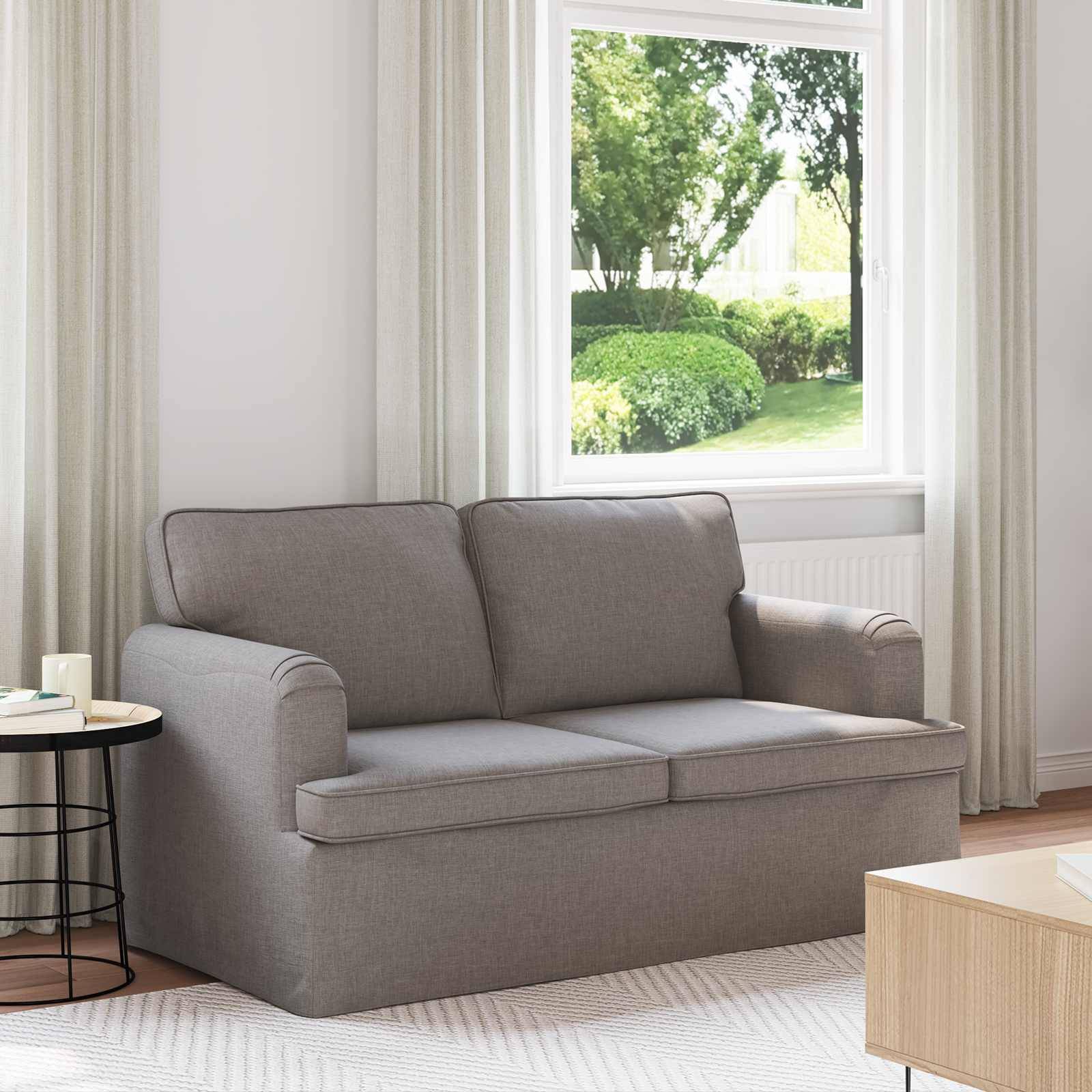 vidaXL Sofa Taupe 144 x 80 x 85 cm Stoff