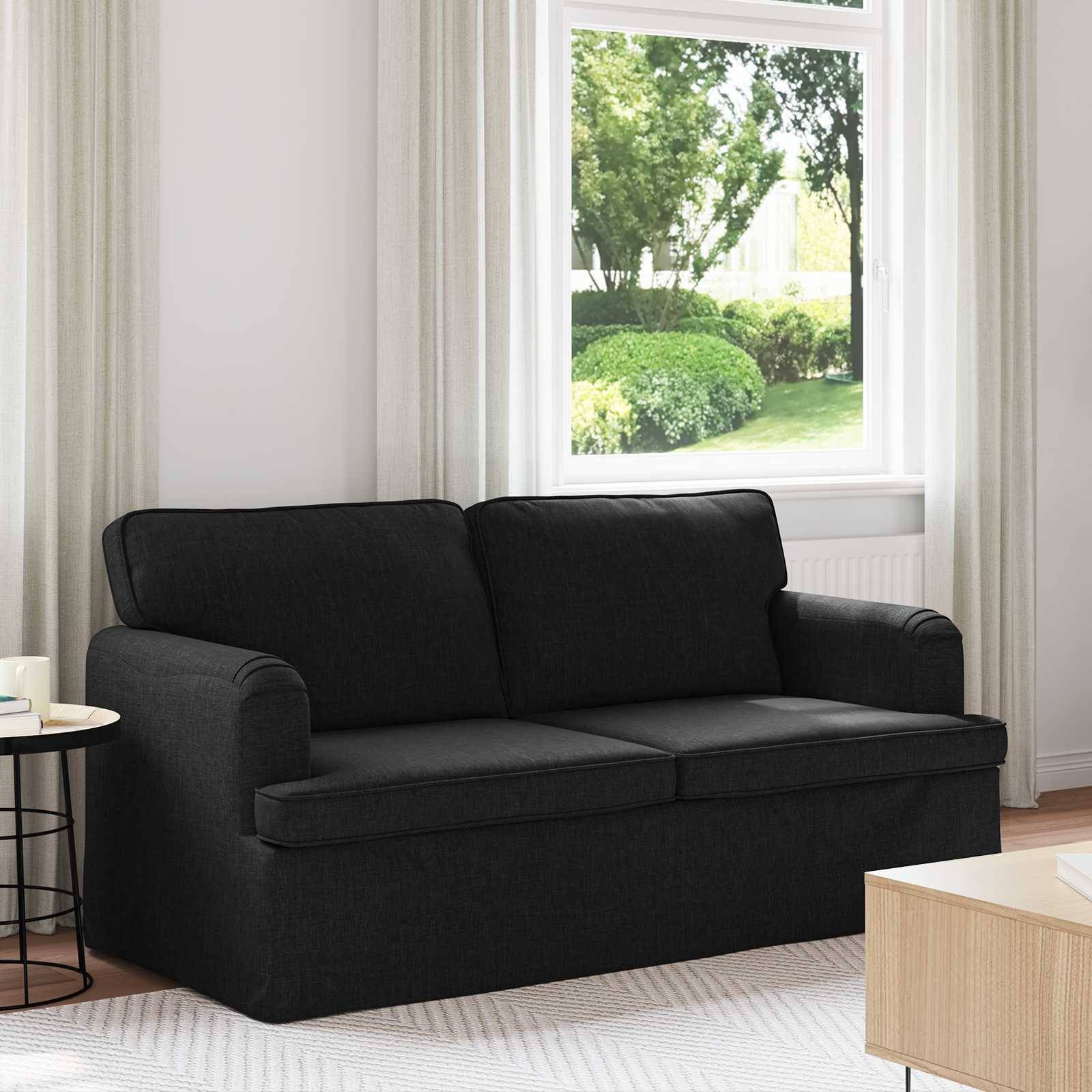 vidaXL Sofa Schwarz 162 x 80 x 85 cm Stoff