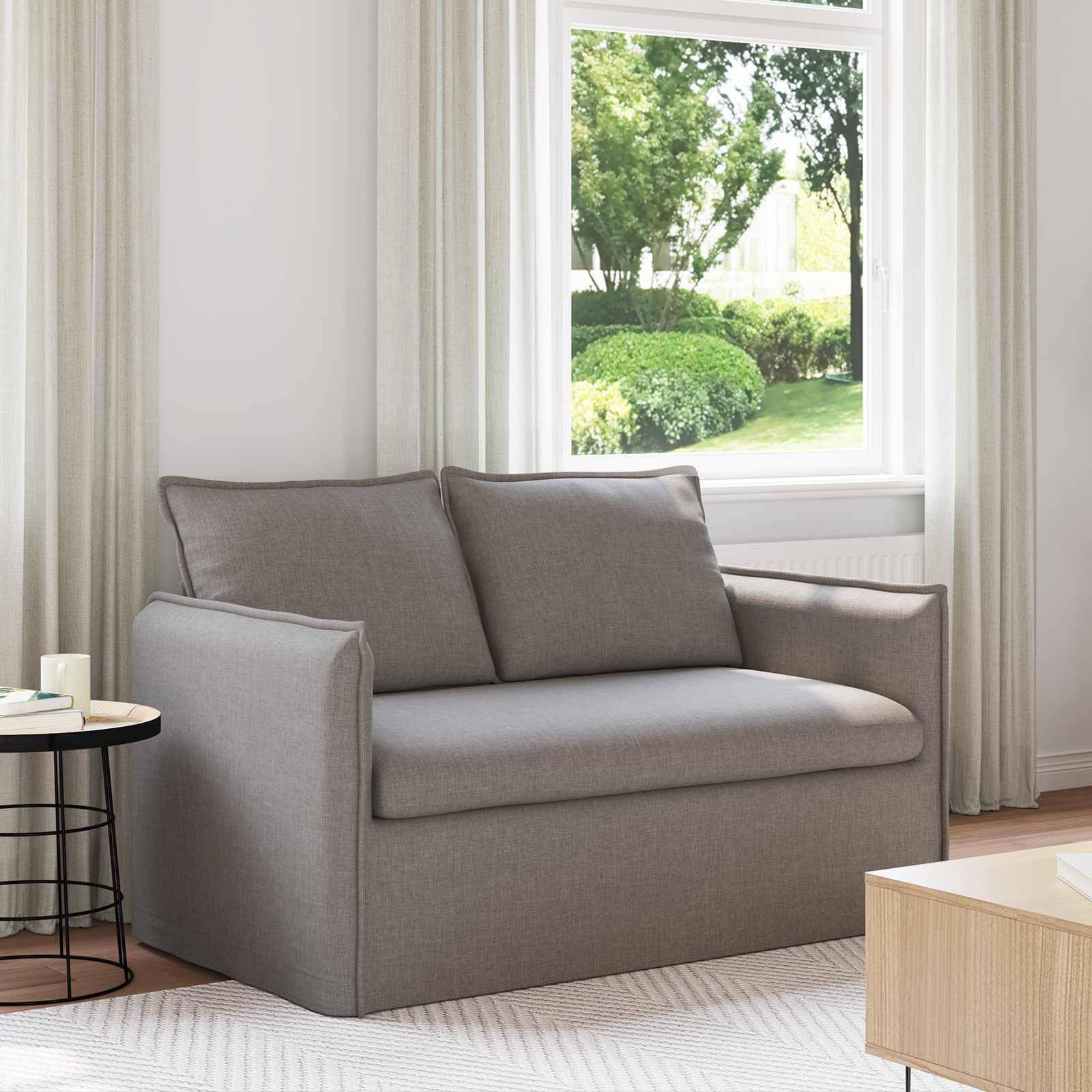 vidaXL Sofa Taupe 136 x 82 x 85 cm Stoff
