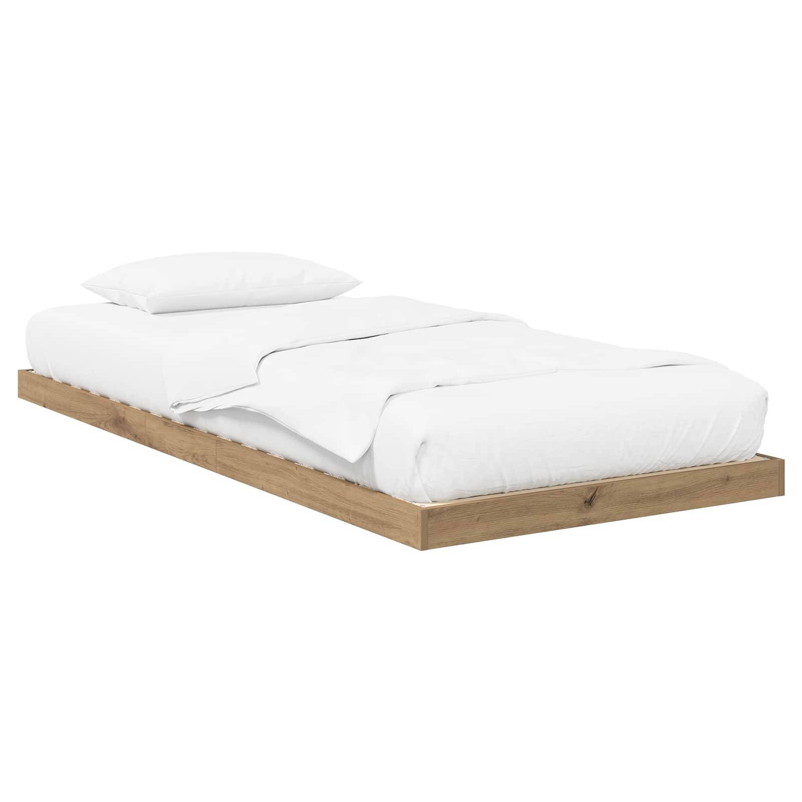 vidaXL Bodenbettrahmen Artisan-Eiche 80 x 200 cm Holzwerkstoff