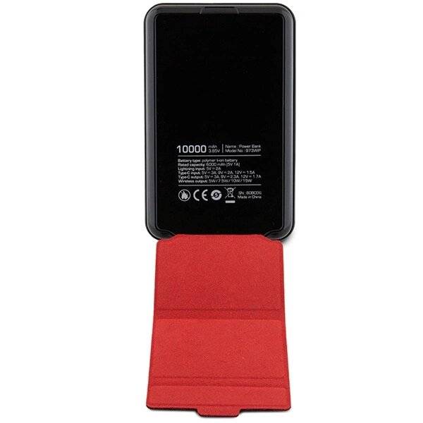 Eine schwarze Powerbank mit „10000 mAh