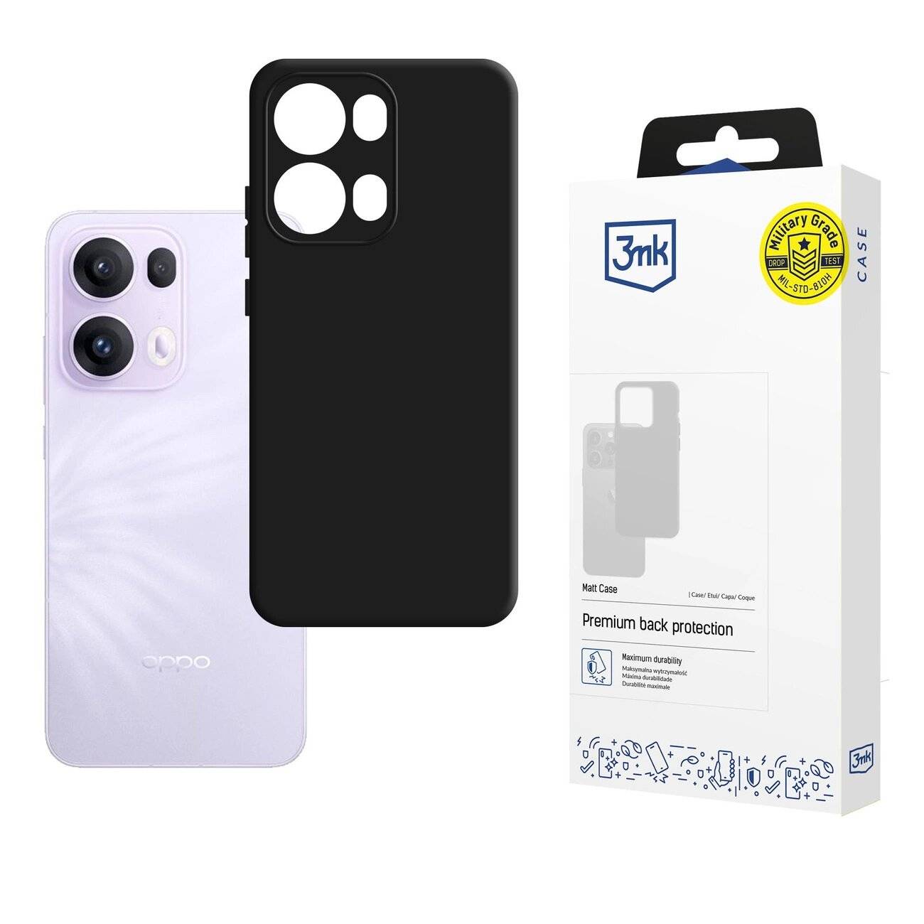 3mk Matt Case Oppo Reno 13 Pro - Schwarz