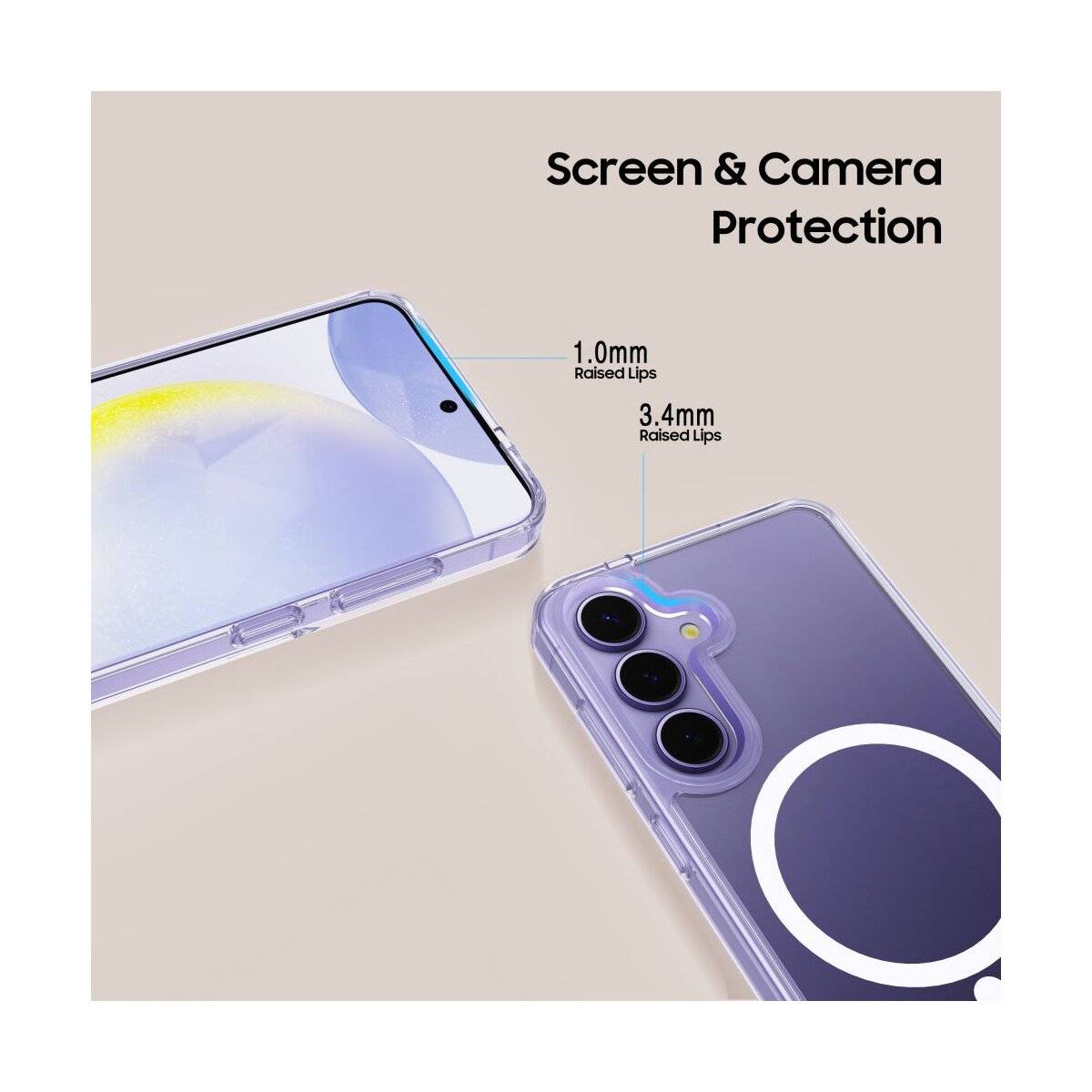 TechProtect FlexAir Hybrid magnetisch Hülle Kompatibel mit Samsung Galaxy S25 transparent