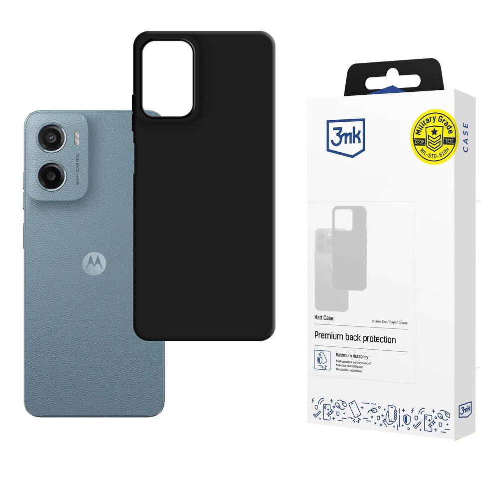 3mk Matt Case Motorola Moto G05 / E15 G4 - Mattschwarz