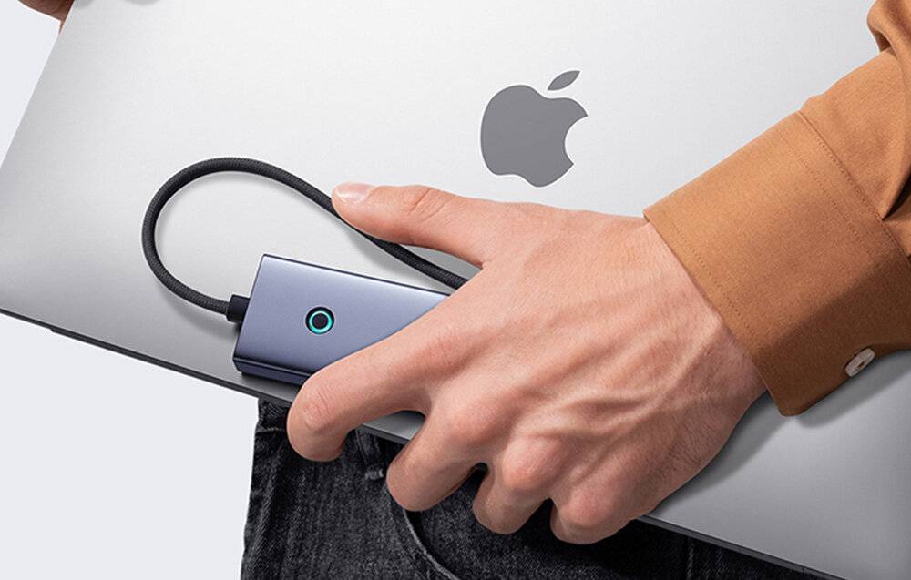 Hub 5w1 Baseus UltraJoy 5-Port (1xHDMI4K@30Hz + 4xUSB 3.0) grau