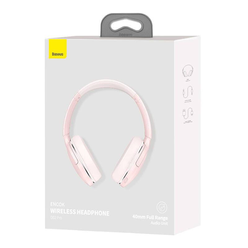 Drahtlose Kopfhörer Baseus Encok D02 PRO (rosa)
