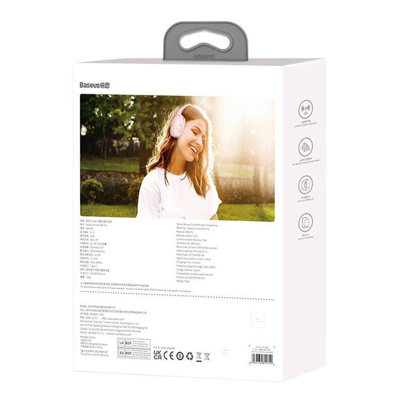 Drahtlose Kopfhörer Baseus Encok D02 PRO (rosa)